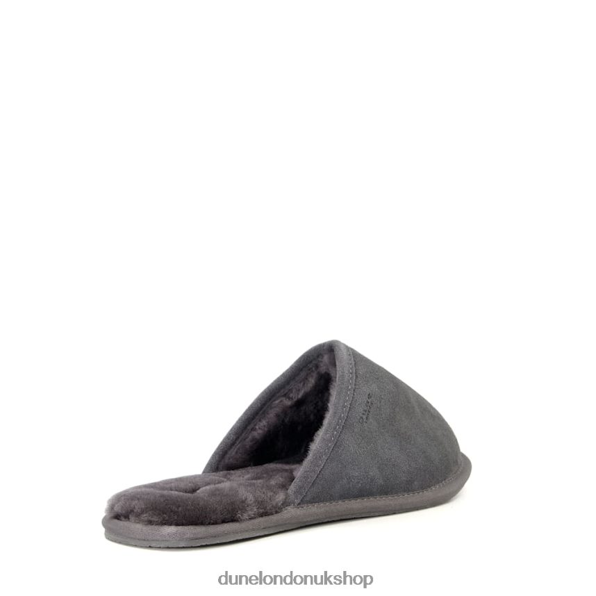 Closed-Toe Suede Slippers Men N4BBPB817 Dune London Forssee Grey