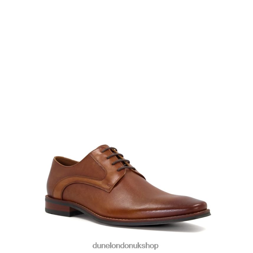 Burnished-Toe Leather Derby Shoes Men N4BBPB840 Dune London Stoney Tan