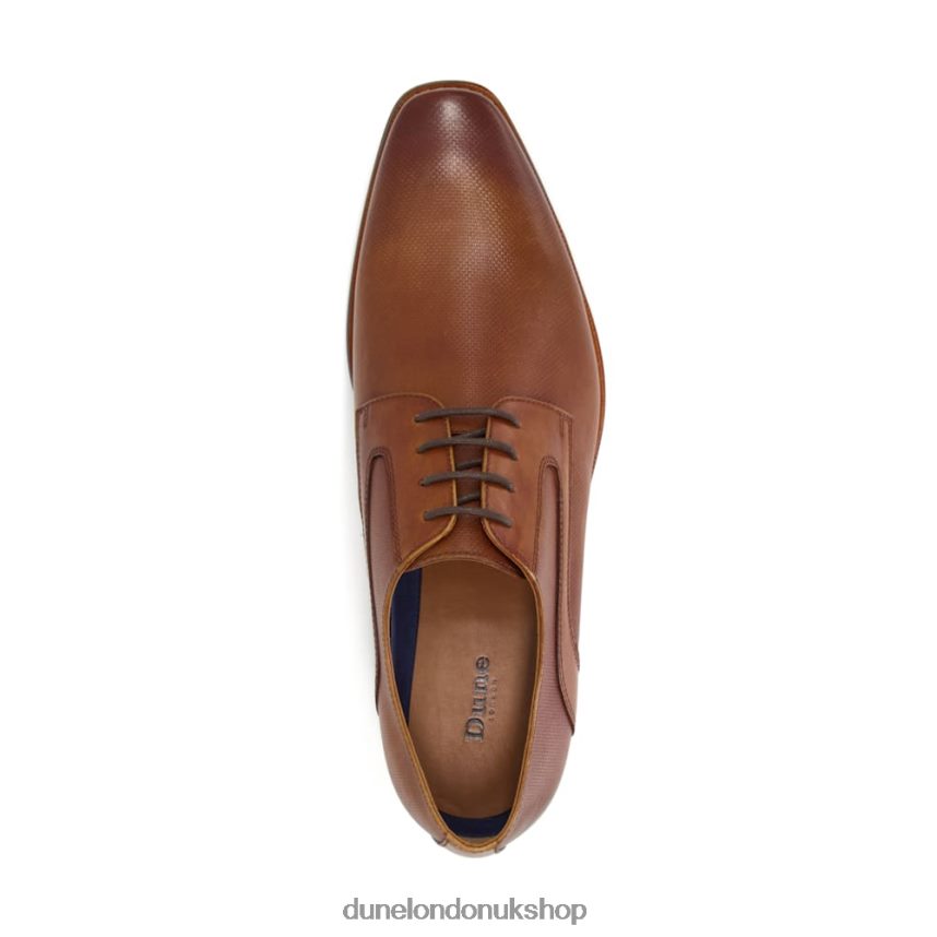 Burnished-Toe Leather Derby Shoes Men N4BBPB840 Dune London Stoney Tan