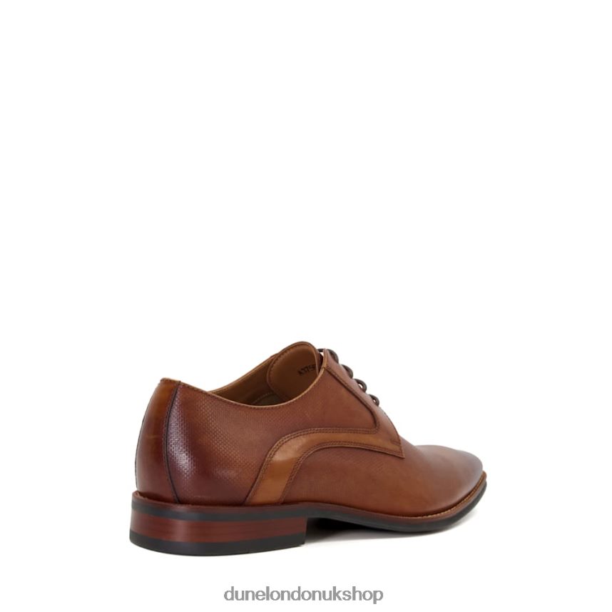 Burnished-Toe Leather Derby Shoes Men N4BBPB840 Dune London Stoney Tan