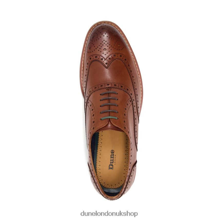 Heavy Brogue Shoes Men N4BBPB814 Dune London Pollodium Tan