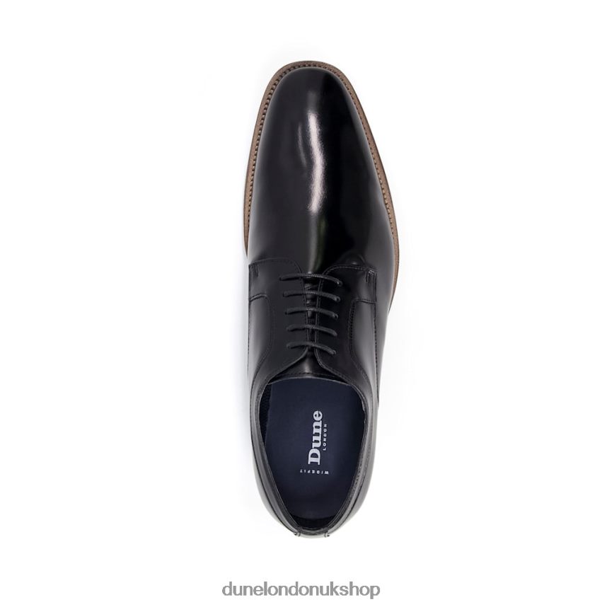 Leather Lace-Up Derby Shoes Men N4BBPB789 Dune London Sparrows Black