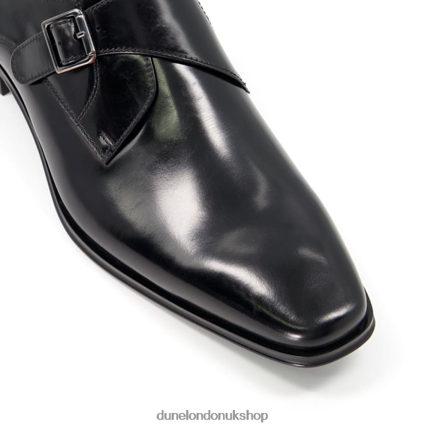 Leather Monk Shoes Men N4BBPB825 Dune London Stevie Black