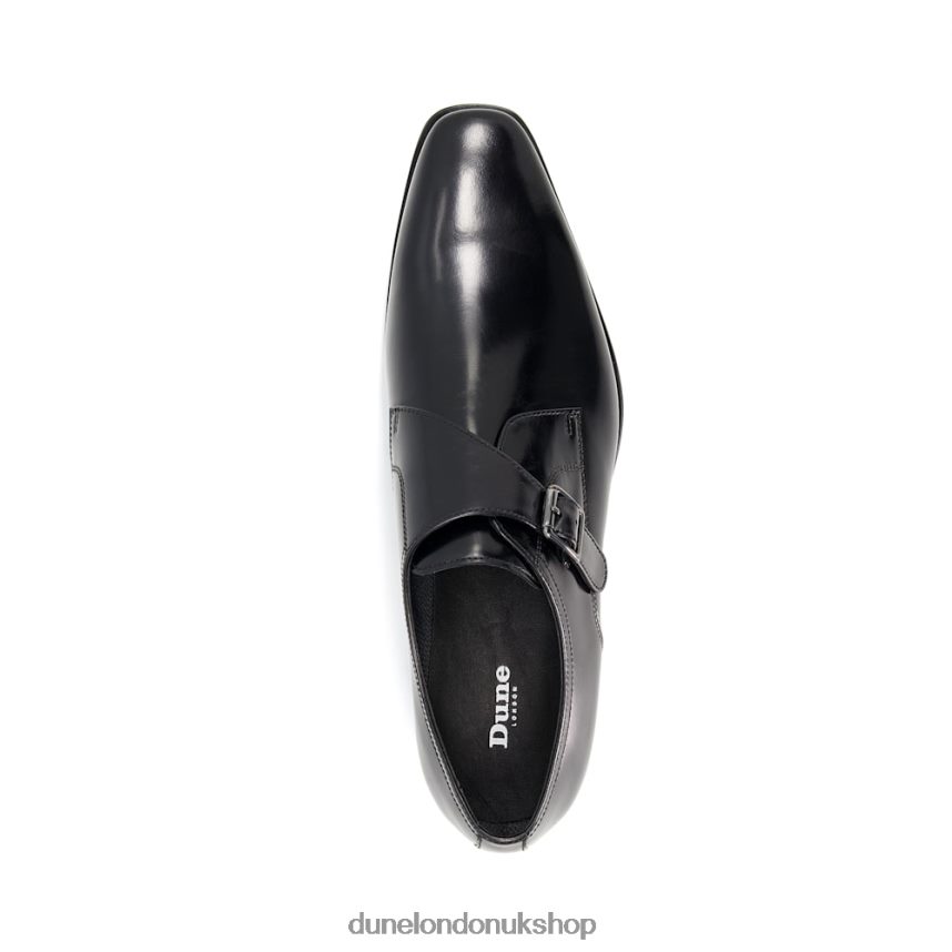 Leather Monk Shoes Men N4BBPB825 Dune London Stevie Black