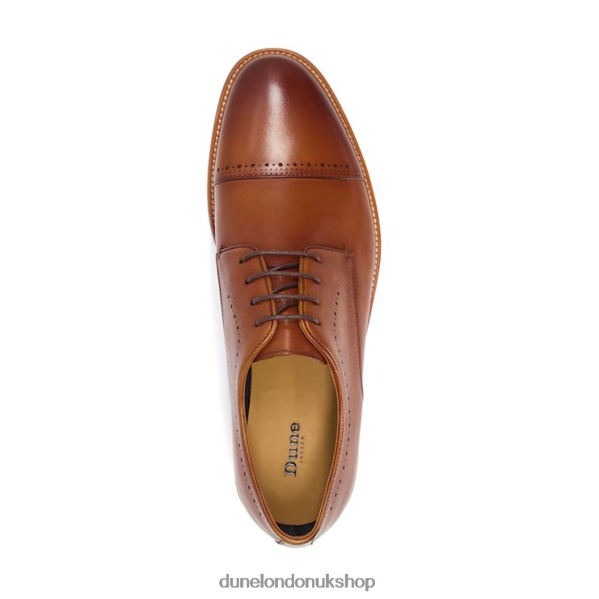 Ombre Leather Lace-Up Derby Shoes Men N4BBPB678 Dune London Savion Tan