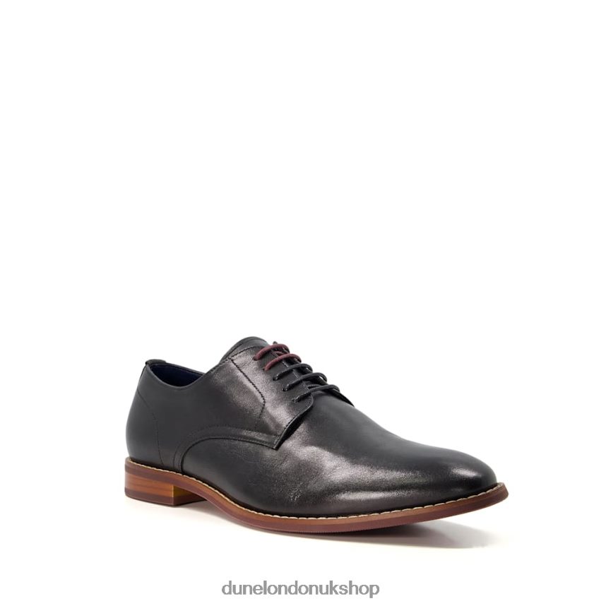 Wide Fit Leather Derby Shoes Men N4BBPB787 Dune London Suffolks Black - Click Image to Close