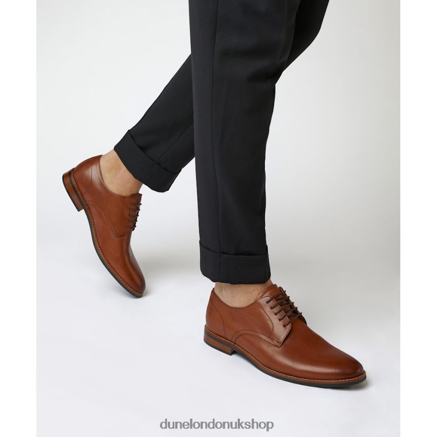 Wide Fit Leather Derby Shoes Men N4BBPB810 Dune London Suffolks Tan