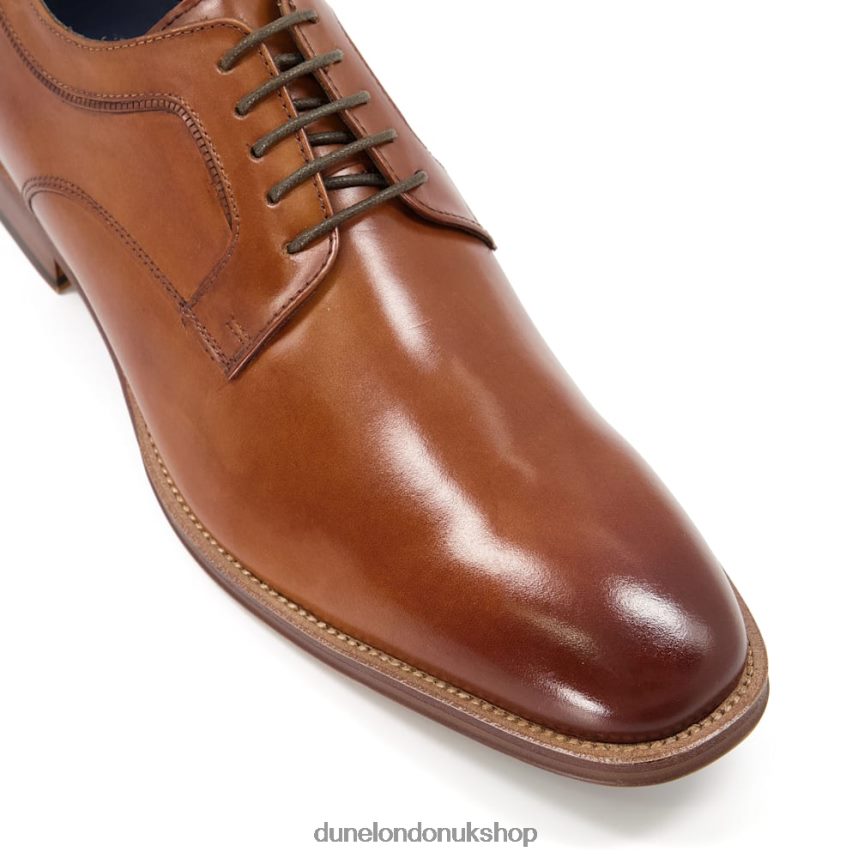 Wide Fit Leather Lace-Up Derby Shoes Men N4BBPB807 Dune London Sparrows Tan