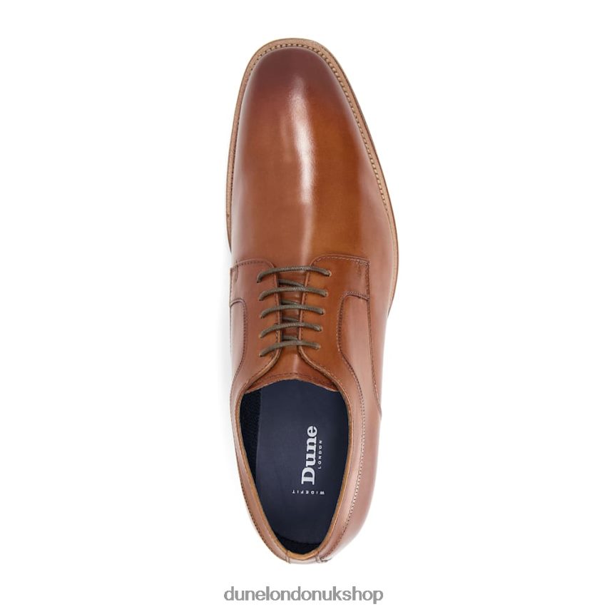 Wide Fit Leather Lace-Up Derby Shoes Men N4BBPB807 Dune London Sparrows Tan