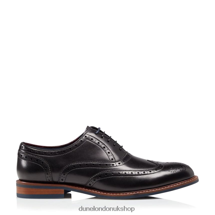 Wide Fit Smart Leather Brogue Shoes Men N4BBPB892 Dune London Pollodium Black