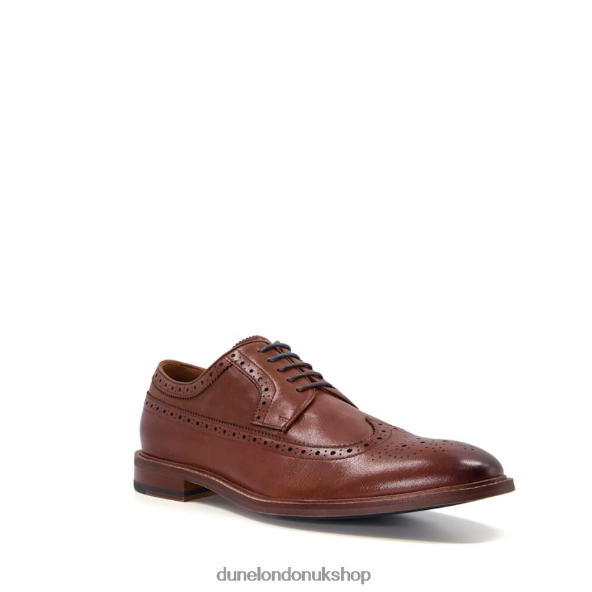 Wingtip Leather Brogue Shoes Men N4BBPB748 Dune London Superior Tan - Click Image to Close