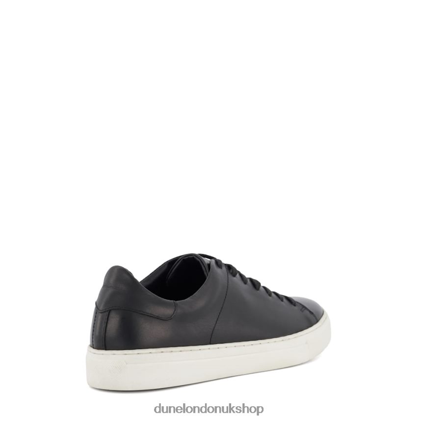 Lace-Up Leather Cup-Sole Trainers Men N4BBPB764 Dune London Terrence Black