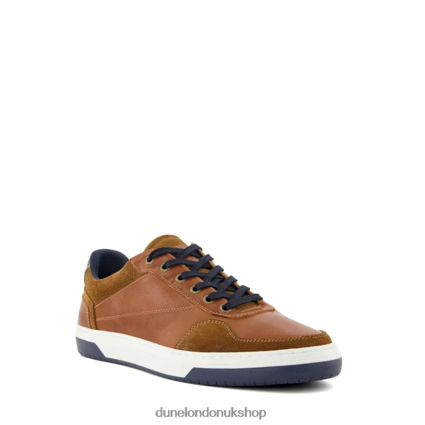 Lace-Up Trainers Men N4BBPB702 Dune London Thorin Tan - Click Image to Close