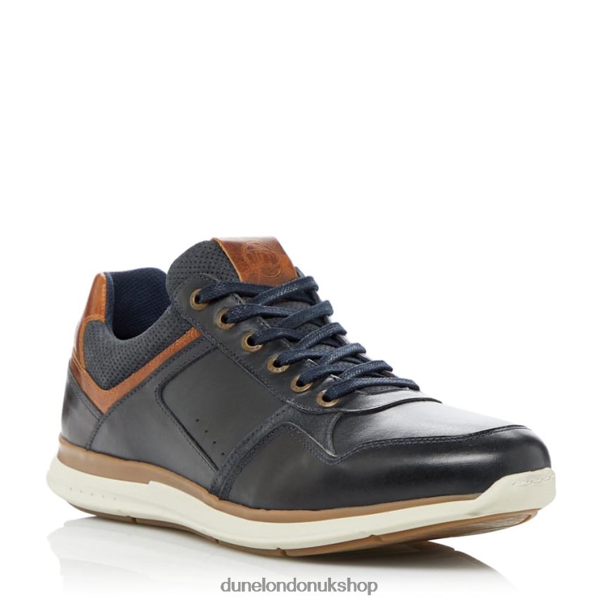 Lace Up Trainers Men N4BBPB867 Dune London Thymes Navy - Click Image to Close