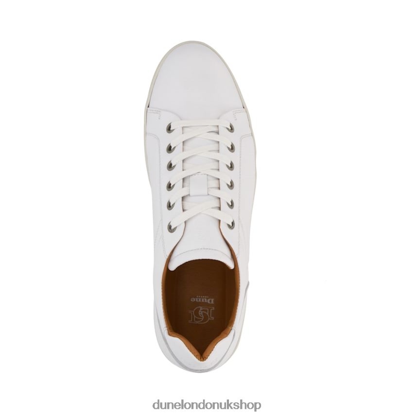 Leather Lace-Up Trainers Men N4BBPB680 Dune London Toledo White