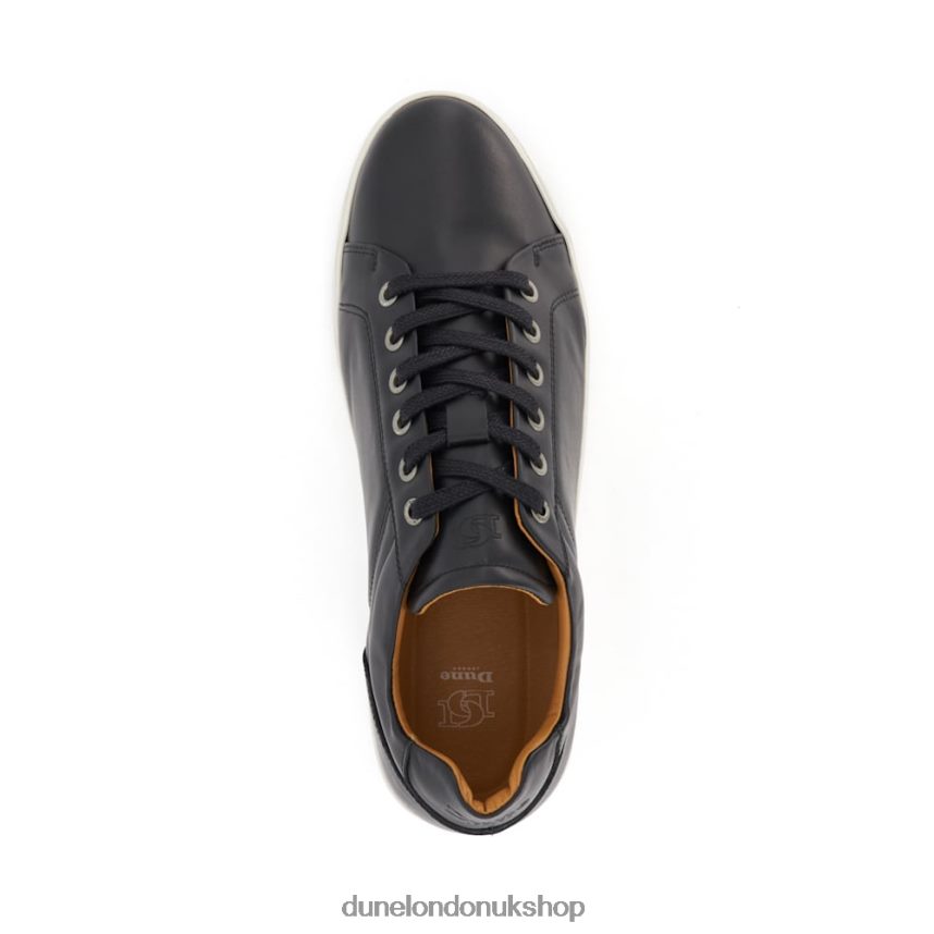 Leather Lace-Up Trainers Men N4BBPB819 Dune London Toledo Black