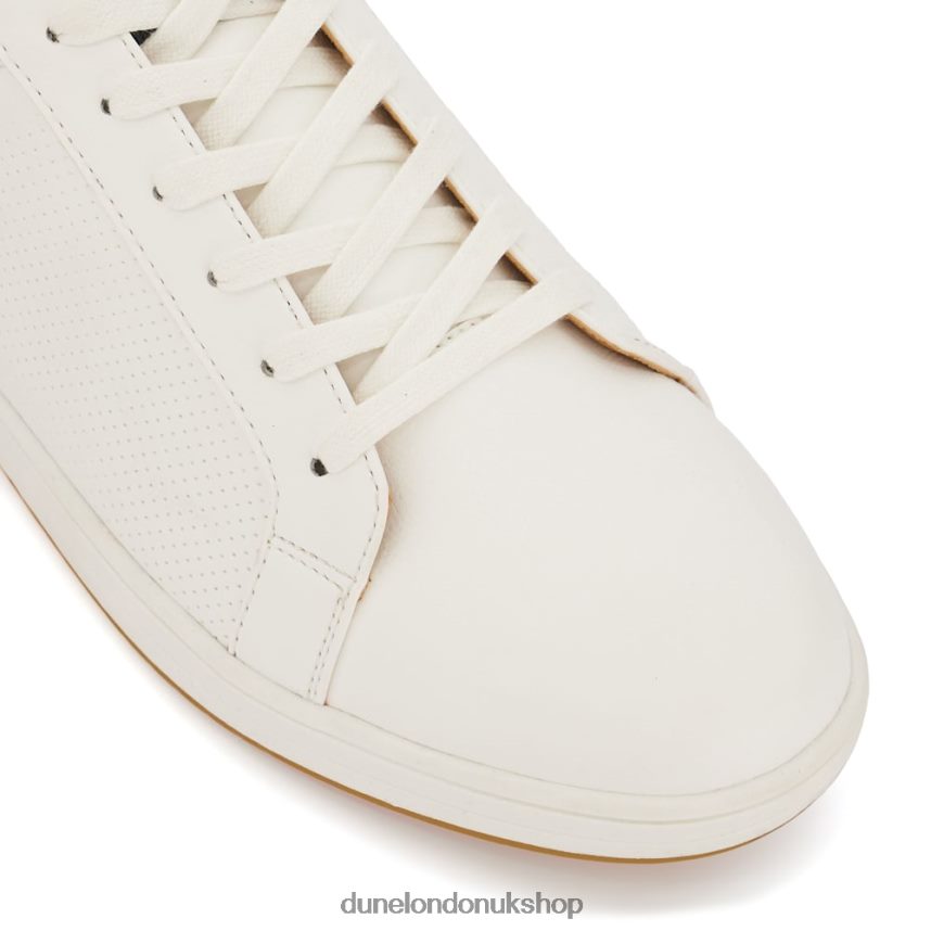 Perforated Lace-Up Trainers Men N4BBPB711 Dune London Tezzy White