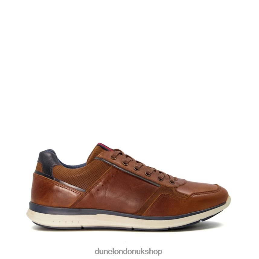 Stripe Tab Trainers Men N4BBPB889 Dune London Tynecastle Tan