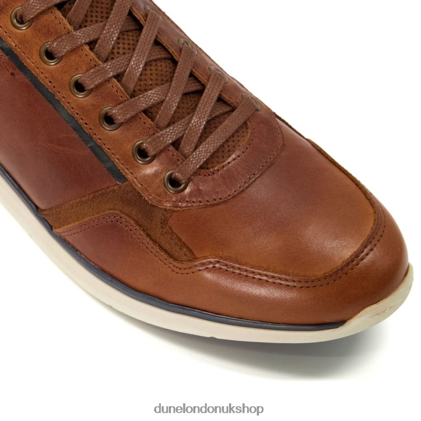 Stripe Tab Trainers Men N4BBPB889 Dune London Tynecastle Tan