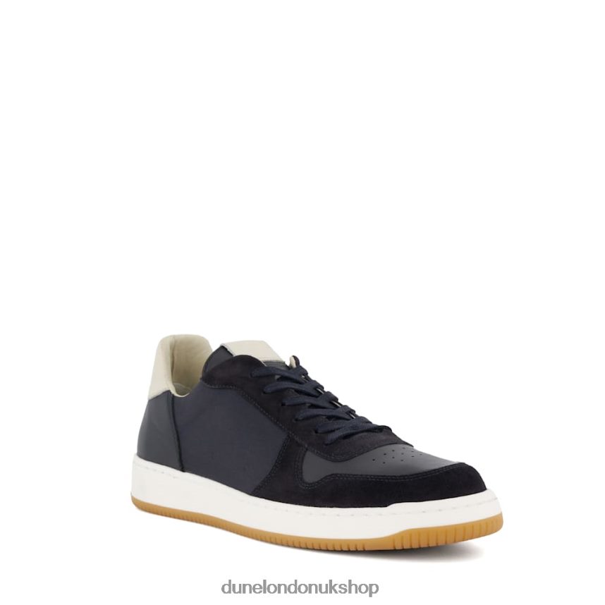 Suede Lace-Up Trainers Men N4BBPB798 Dune London Timon Navy - Click Image to Close