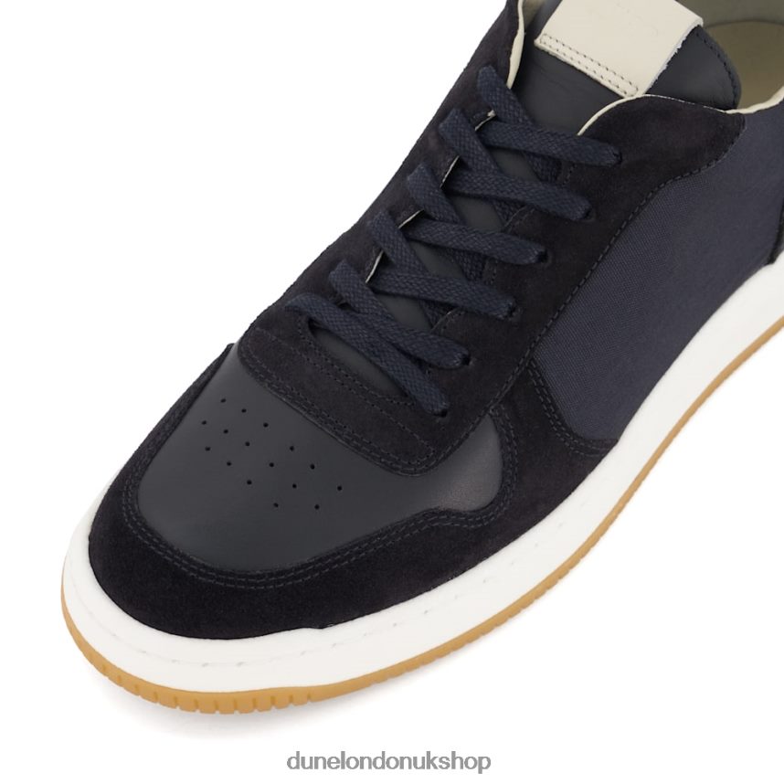 Suede Lace-Up Trainers Men N4BBPB798 Dune London Timon Navy