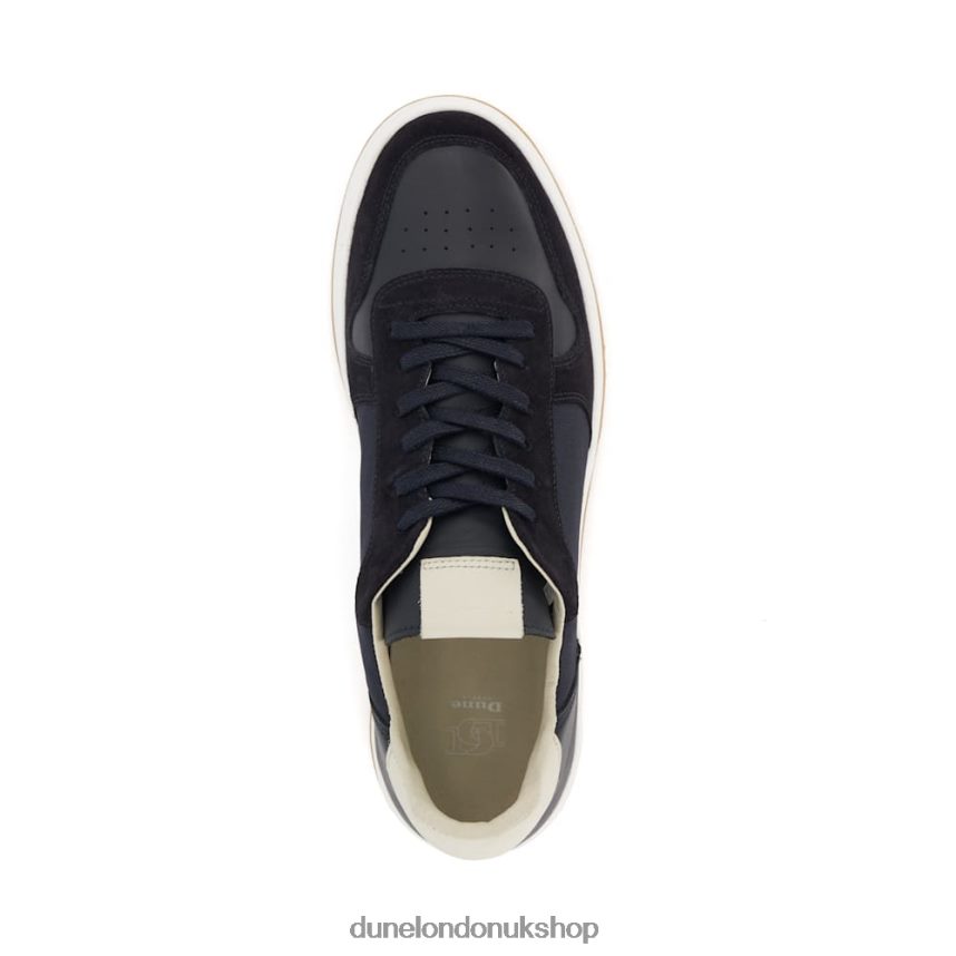 Suede Lace-Up Trainers Men N4BBPB798 Dune London Timon Navy