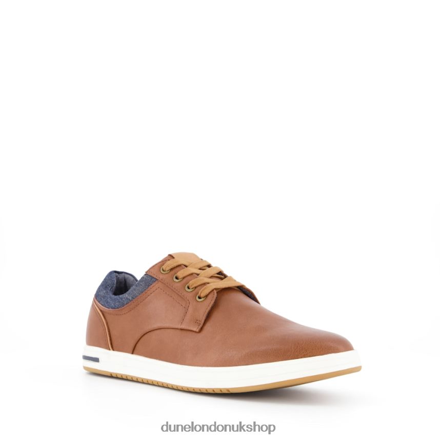 Textured Lace-Up Trainers Men N4BBPB747 Dune London Trip Tan