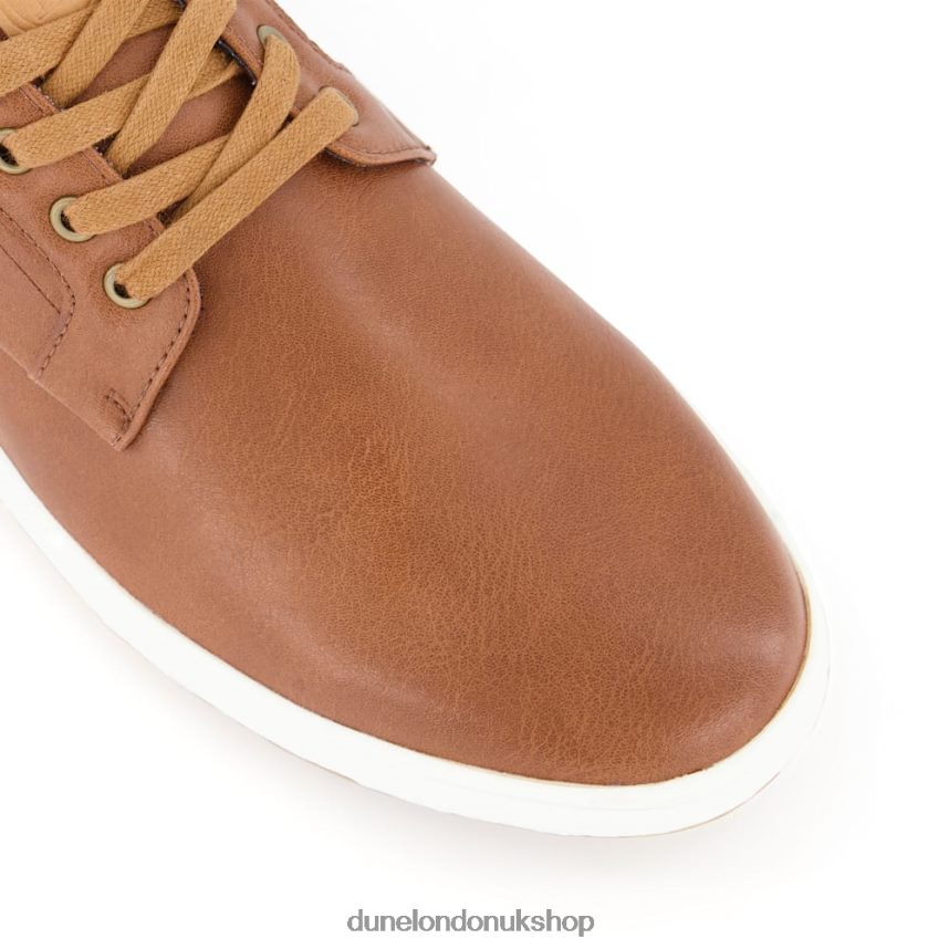 Textured Lace-Up Trainers Men N4BBPB747 Dune London Trip Tan