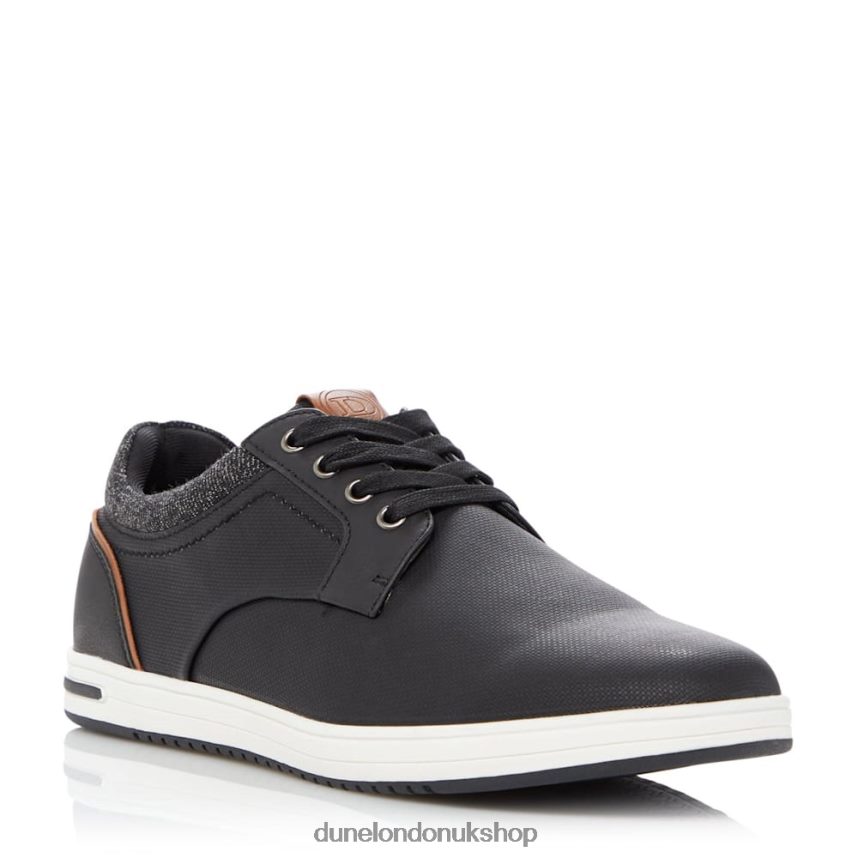 Textured Lace-Up Trainers Men N4BBPB754 Dune London Trip Black