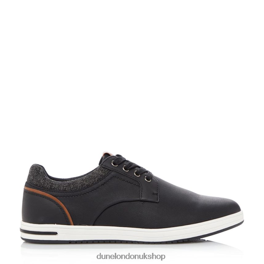 Textured Lace-Up Trainers Men N4BBPB754 Dune London Trip Black