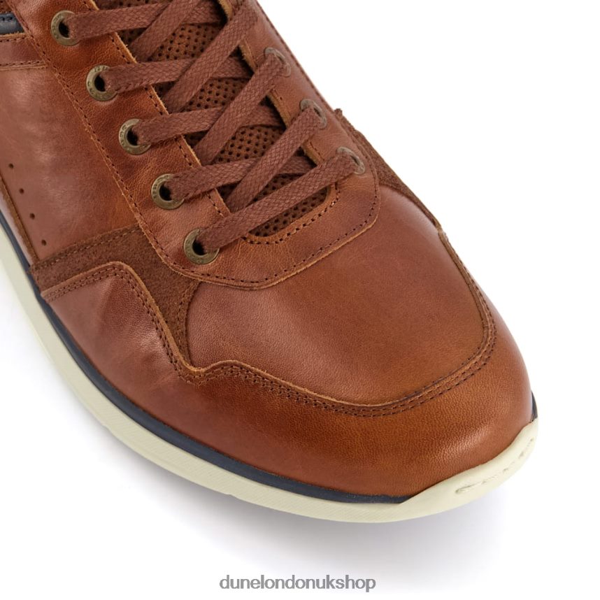 Wide Fit Lace Up Trainers Men N4BBPB888 Dune London Thymes Tan