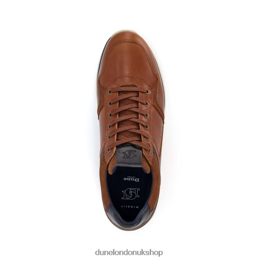 Wide Fit Lace Up Trainers Men N4BBPB888 Dune London Thymes Tan