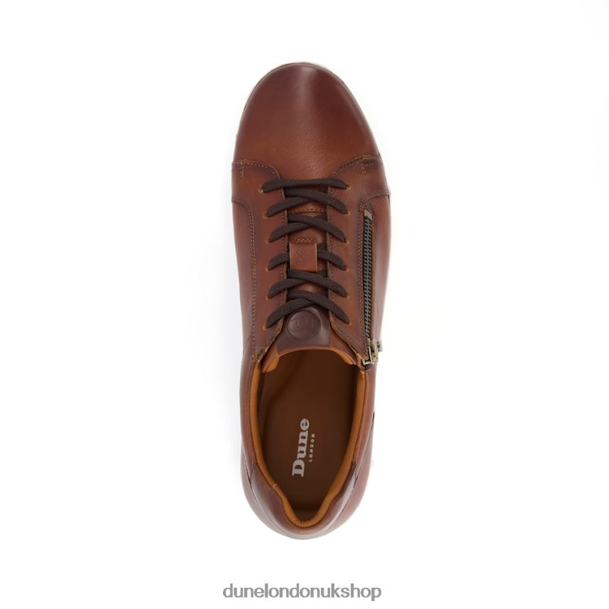 Zip Detail Cup Sole Trainers Men N4BBPB746 Dune London Tribute Tan