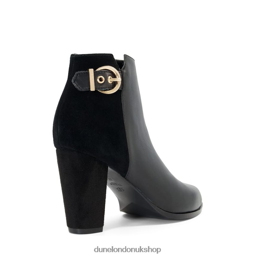 Buckle Detailed Heeled Ankle Boots Women N4BBPB440 Dune London Olla Black