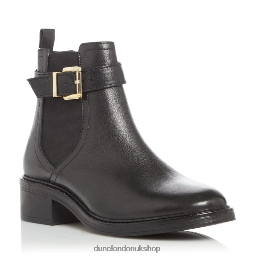 Buckle Strap Ankle Boots Women N4BBPB618 Dune London Piros Black - Click Image to Close