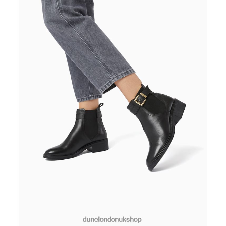 Buckle Strap Ankle Boots Women N4BBPB618 Dune London Piros Black