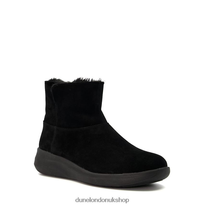 Comfort Faux Fur Lined Ankle Boots Women N4BBPB574 Dune London E Pace Black - Click Image to Close