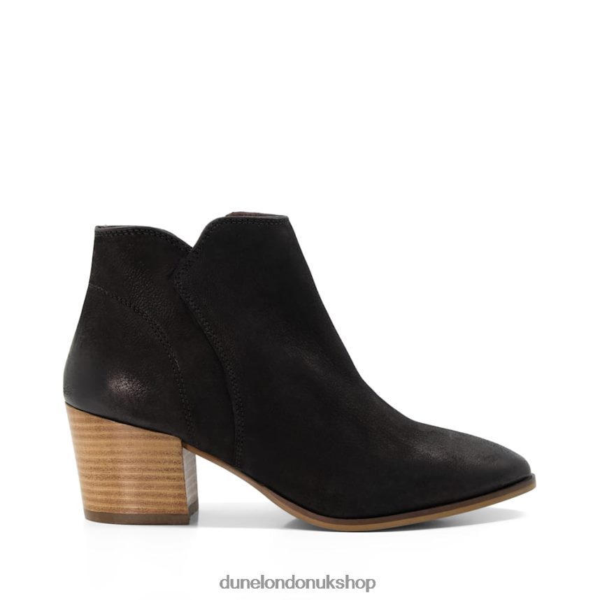 Heeled Suede Ankle Boots Women N4BBPB306 Dune London Parlor Black