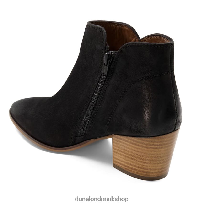 Heeled Suede Ankle Boots Women N4BBPB306 Dune London Parlor Black