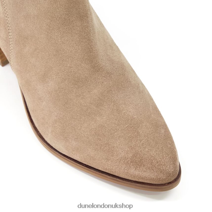 Heeled Suede Ankle Boots Women N4BBPB527 Dune London Parlor Sand