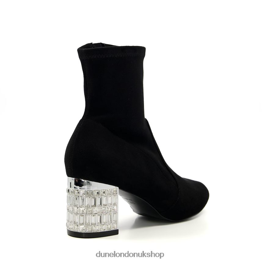 Jewelled High Heel Sock Ankle Boots Women N4BBPB493 Dune London Optimal Black