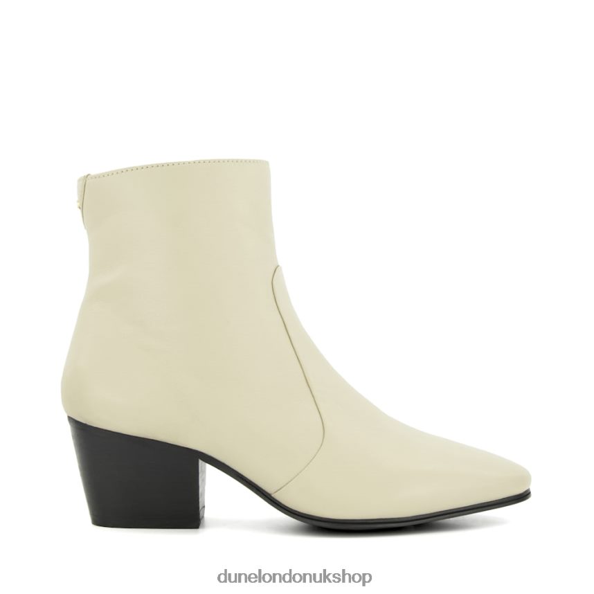 Leather Ankle Boots Women N4BBPB484 Dune London Patio Ecru