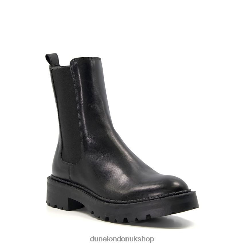 Leather Cleated Biker Boots Women N4BBPB433 Dune London Picture Black