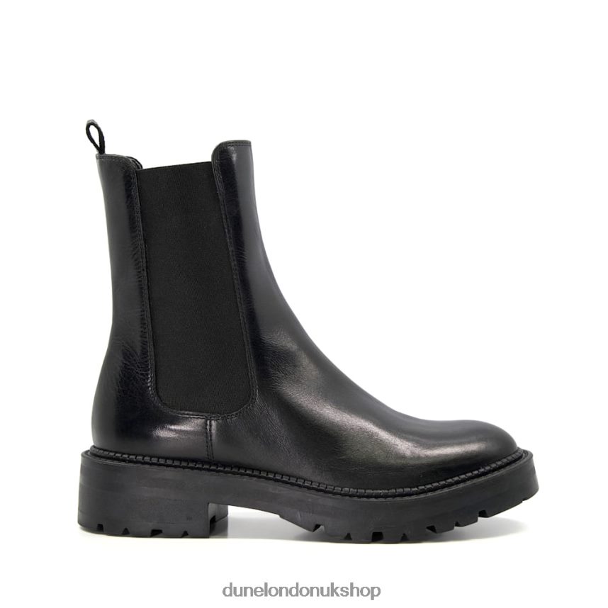 Leather Cleated Biker Boots Women N4BBPB433 Dune London Picture Black