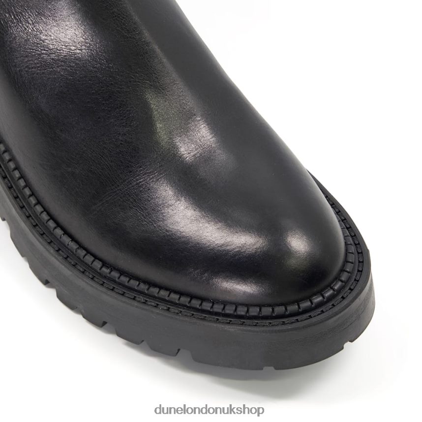 Leather Cleated Biker Boots Women N4BBPB433 Dune London Picture Black