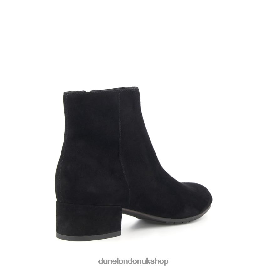 Low-Heel Suede Ankle Boots Women N4BBPB367 Dune London Pippie Black