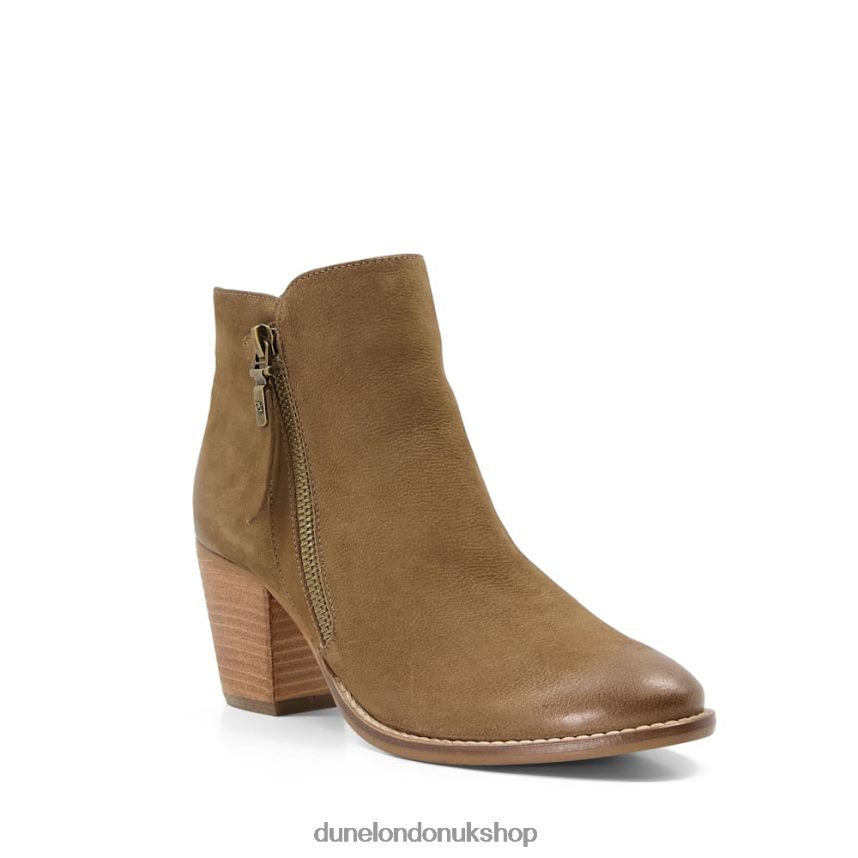 Western Ankle Boots Women N4BBPB319 Dune London Paice Taupe - Click Image to Close