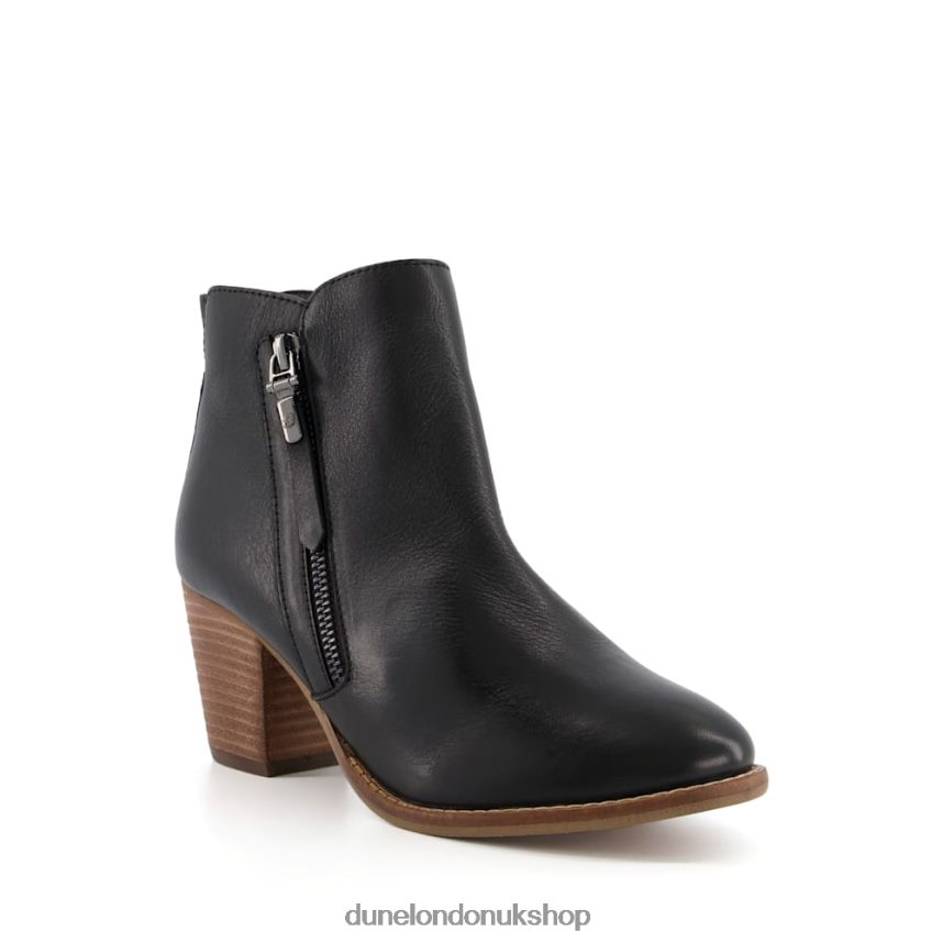 Western Ankle Boots Women N4BBPB375 Dune London Paice Black - Click Image to Close