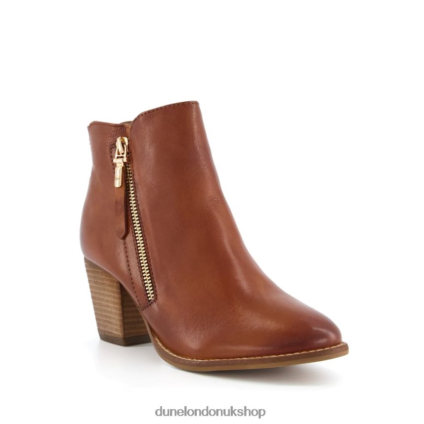 Western Ankle Boots Women N4BBPB383 Dune London Paice Tan