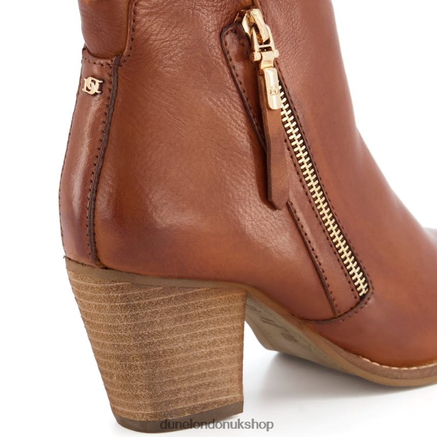 Western Ankle Boots Women N4BBPB383 Dune London Paice Tan